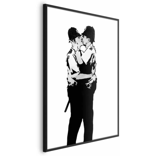  Plakat - Kissing Coppers 21x30 Crni okvir Cijene