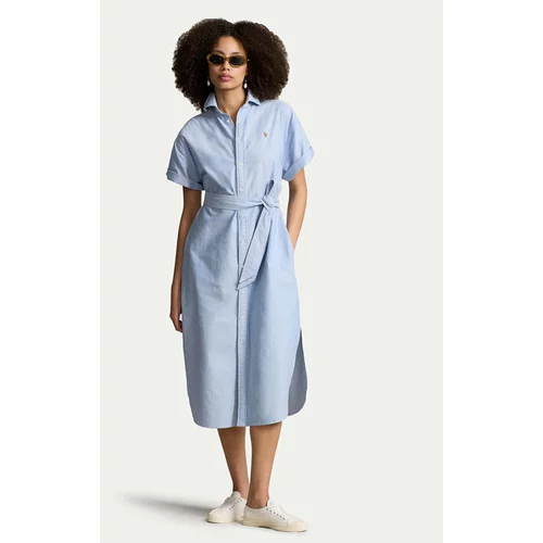 Polo Ralph Lauren Srajčna obleka 211935153002 Modra Regular Fit