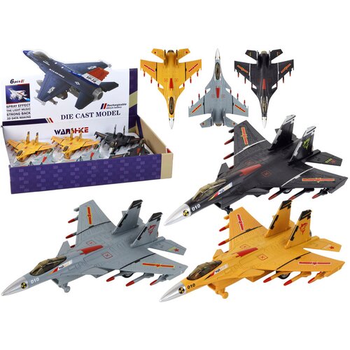  Airplane Model With Friction Drive, Gray, Black or Yellow Slike