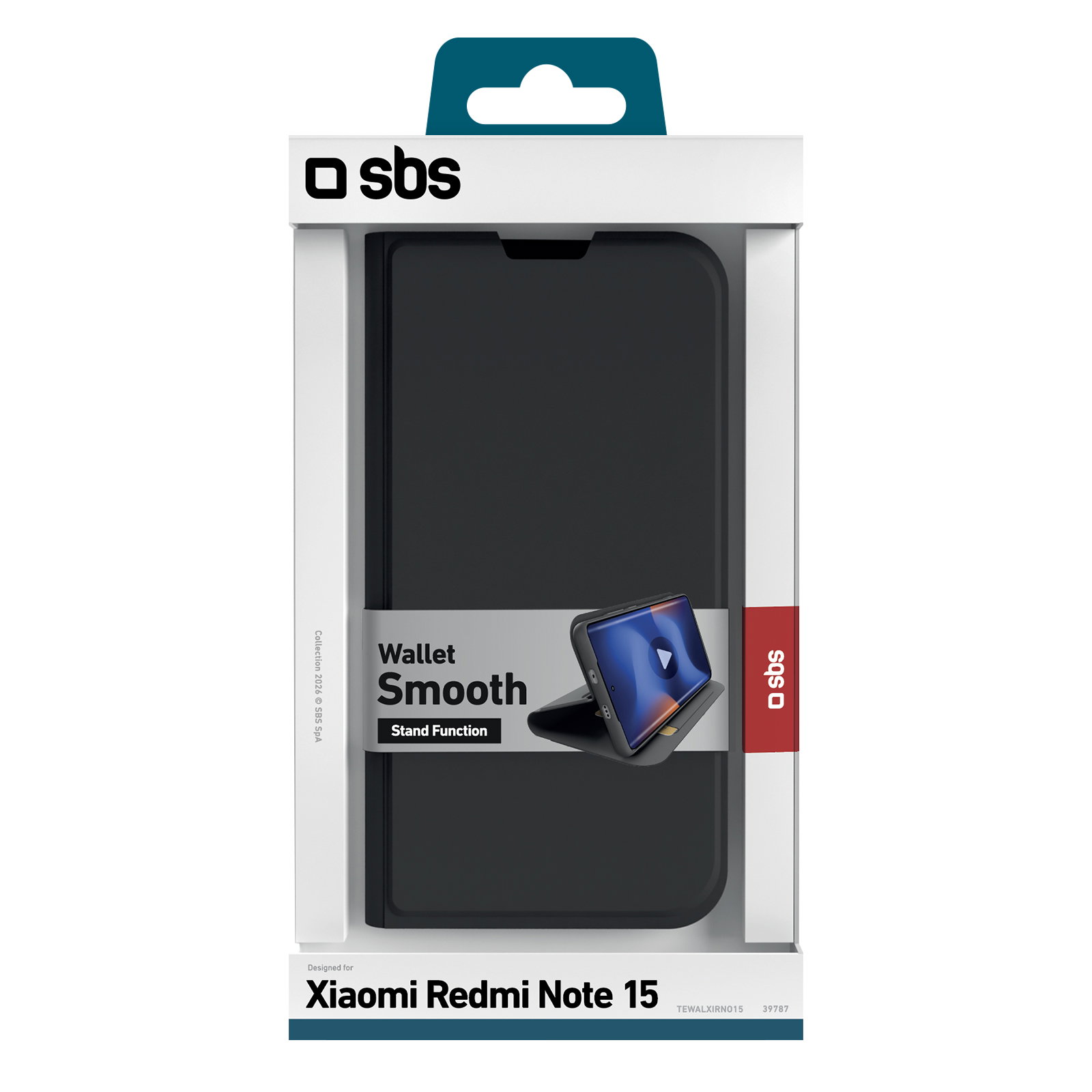 Sbs Preklopna torbica SMOOTH XIAOMI REDMI NOTE 15 4G/5G, črna, (5000141505) Slike