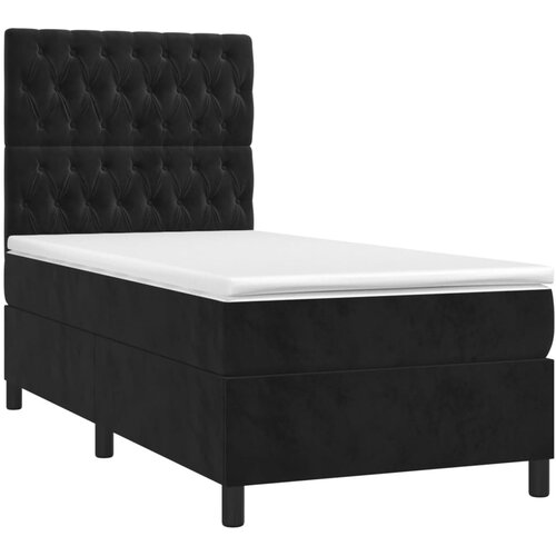 Box spring krevet s madracem crni 90x200 cm bar&amp;scaron;unasti Slike