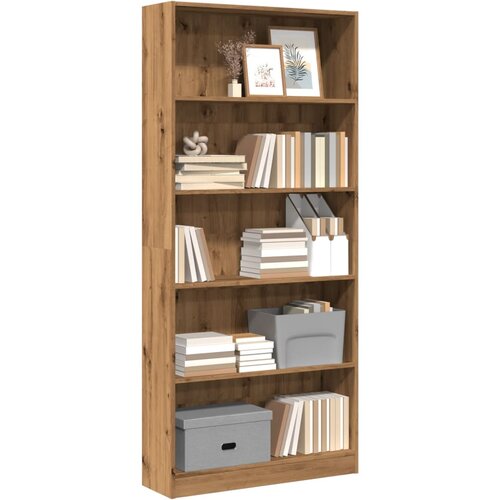 VidaXL Knjižna omara artisan hrast 80x24x176 cm inženirski les Slike