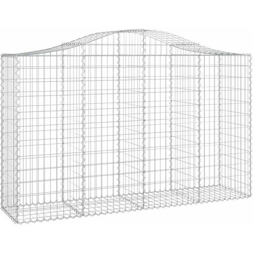  Lučne gabionske ko&amp;scaron;are 10kom 200x50x120/140cm pocinčano željezo Slike