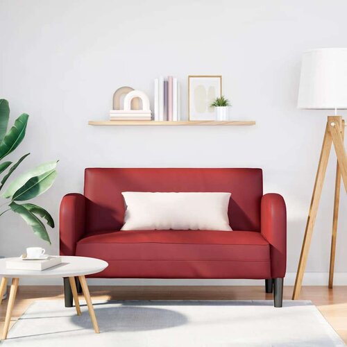  Loveseat kavč vinsko rdeča 110 cm umetno usnje, (21749677) Cene