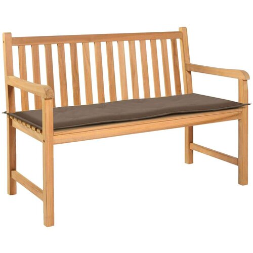  Jastuk za vrtnu klupu smeđesivi 120 x 50 x 3 cm tkanina Oxford Slike