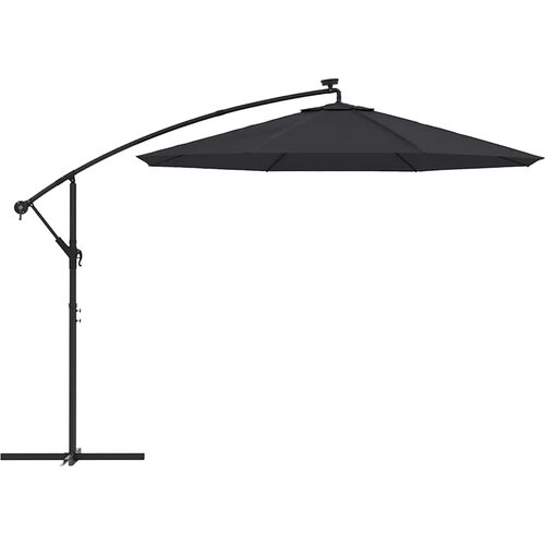  Zamjenska tkanina za konzolni suncobran 350 cm crna Slike