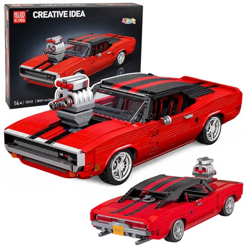 Kockice za slaganje sportskog retro automobila sa 1869 elemenata - crveni Cene