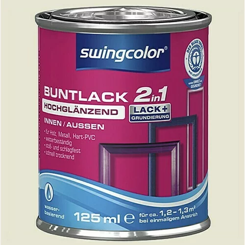 SWINGCOLOR Barvni lak 2v1 Swingcolor (kremno bela, sijaj, 125 ml)