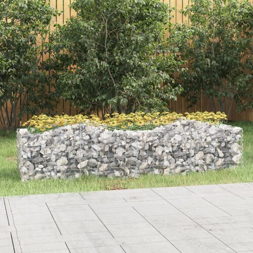 vidaXL Lučna gabionska povišena gredica 200x50x50 cm pocinčano željezo Cijene
