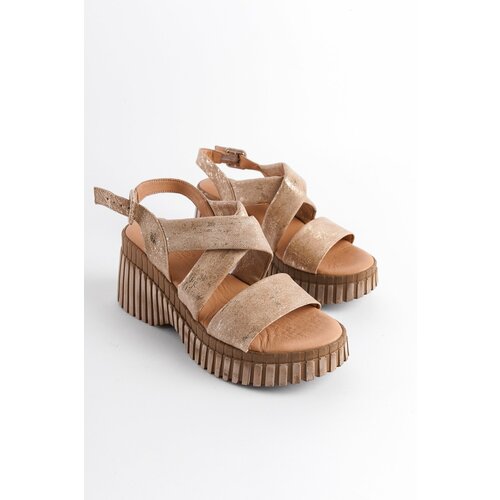 Capone Outfitters Women's Wedge Comfort Leather Sandals Cene