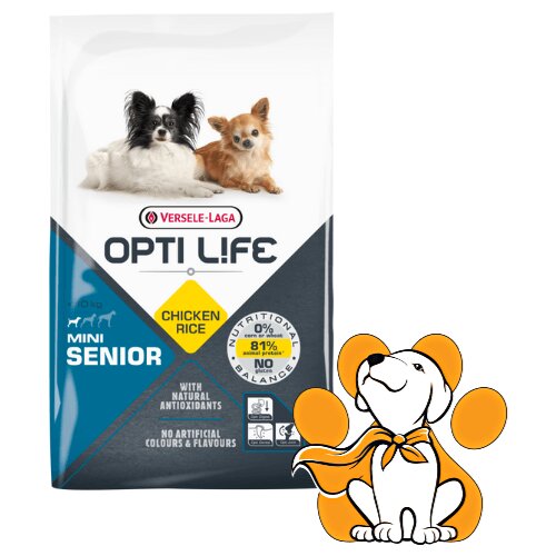 Opti Life Versele-Laga Senior Mini 7.5kg, Hrana Za Pse U Starijem Dobu, Piletina Slike