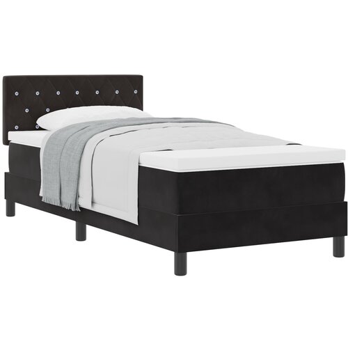 VidaXL Box Spring Krevet s Madracem Crna 100x200 cm Bar&amp;scaron;un Slike