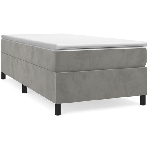 Maison Chic Box spring postelja - Vzmetna postelja z vzmetnico svetlo siva 100x200 cm žamet SL12732, (21900573) Slike