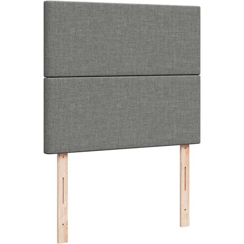  box spring s madracem LED tamnosivi 120 x 190 cm tkanina Slike