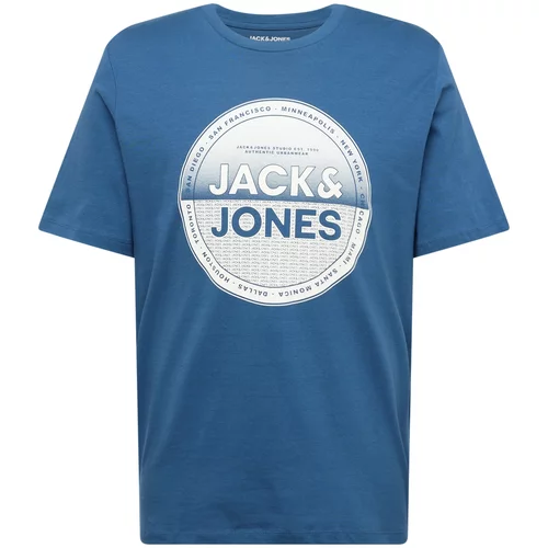 Jack & Jones Majica 'LOYD' morsko plava / svijetlosiva / bijela