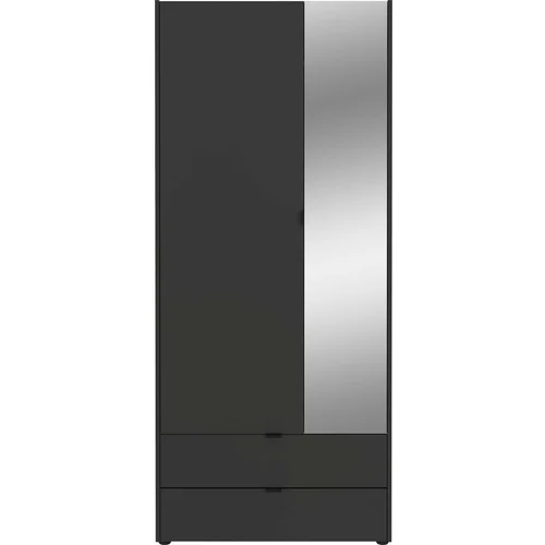 Germania Antracitno siva garderobna omara z ogledalom 84x196 cm Tuscon – Germania