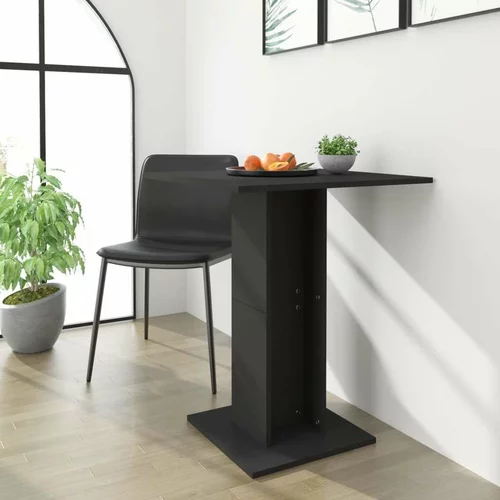 Bistro stol crni 60 x 60 x 75 cm od konstruiranog drva