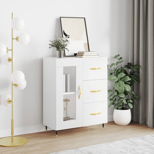 The Living Store Komoda bela 69,5x34x90 cm inženirski les - Komoda, (21661941) Slike