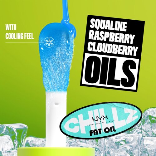 NYX Professional Makeup Fat Oil Chillz ulje za usne sa učinkom hlađenja nijansa Polar Peppermint 4.8 ml Slike