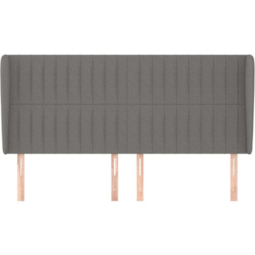  Uzglavlje s u&amp;scaron;ima tamnosivo 203x23x118/128 cm od tkanine Slike