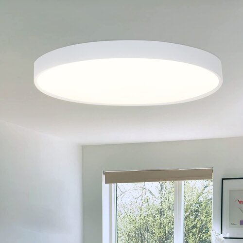 Nettlife LED stropna svetilka 28 cm okrogla IP44 bela 4000K 17 W ravna za spalnico, kuhinjo, kopalnico, hodnik, (22111334) Cene