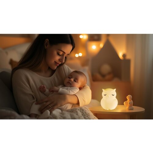 Zopa Silicone LED Lamp with Music Size L nočna lučka z melodijo Rabbit 1 kos Slike