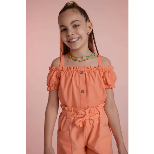 Defacto Girl Sustainable Sustainable Short Sleeve Blouse with Straps