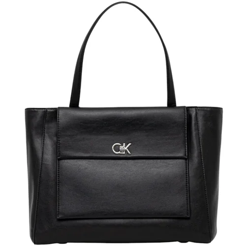 Calvin Klein Jeans CK MEDIUM SHOPPER W/POCKET K60K612811 Crna