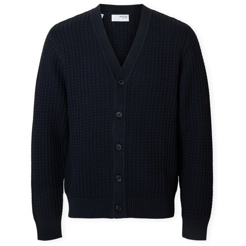 Selected Puloverji Tom Cardigan - Sky Captain Modra Slike