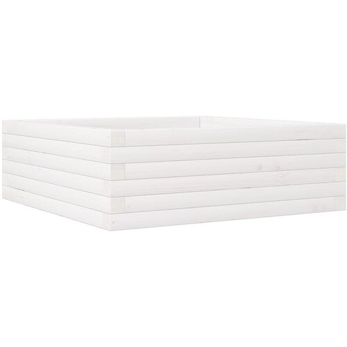 Maison Chic Vrtno cvetlično korito - Cvetlični Lonec belo 70x70x23 cm trdna borovina, (21790475) Cene