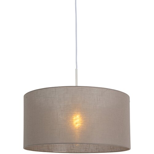 QAZQA Državna viseča svetilka bela s senčilom 50 cm - Combi 1 Slike