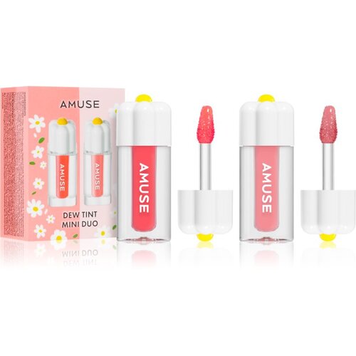 AMUSE Dew Tint Mini Duo set vlažilnih sijajev za ustnice odtenek Warm Tone 2x1.5 g Slike