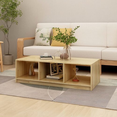  Stolić za kavu 110 x 50 x 34 cm od masivne borovine Slike