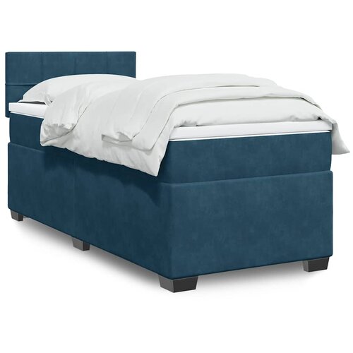 Box spring krevet s madracem tamnoplavi 90x190 cm bar&scaron;unasti Cijene