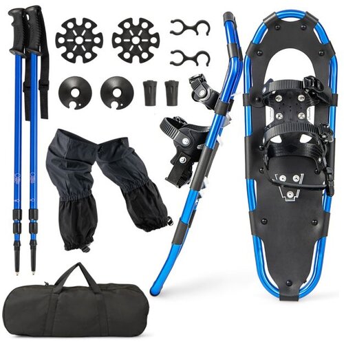 Šport in prosti čas Komplet krplj 4 v 1, krplje z dvojnim sistemom za vezanje, modre barve Cene