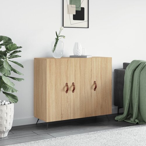 vidaXL Komoda sonoma hrast 90x34x80 cm konstruiran les Cene