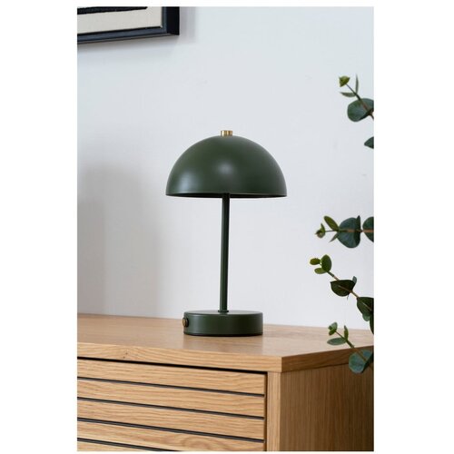 House Nordic Temno zelena LED namizna svetilka s kovinskim senčilom (vi&amp;scaron;ina 25 cm) Holt &amp;ndash; Slike
