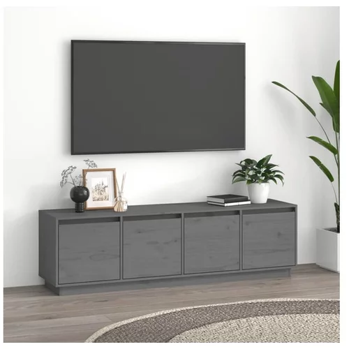  TV omarica siva 156x37x45 cm trdna borovina