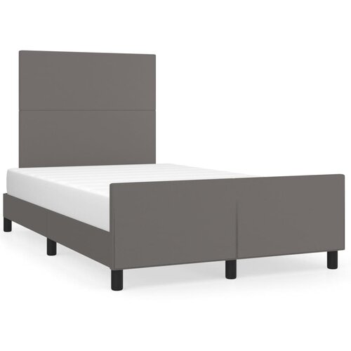 vidaXL Okvir za krevet s uzglavljem sivi 120 x 190 cm od umjetne kože Cijene
