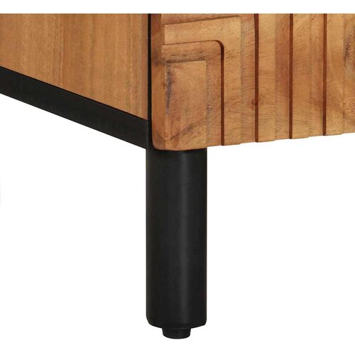  ormar s ladicama Smeđa 100 x 33,5 x 46 cm Čvrsto drvo manga Slike