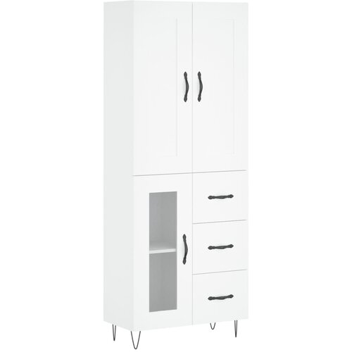 Maison Chic Visoka omara - Komoda - Predalnik bela 69,5x34x180 cm inženirski les, (21721264) Slike