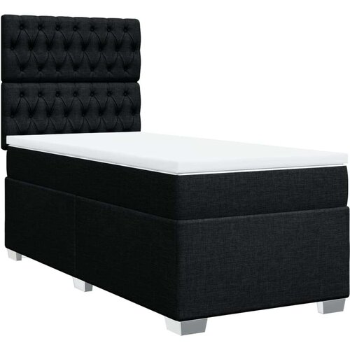 vidaXL Box spring krevet s madracem crni 90x190 cm od tkanine Cijene