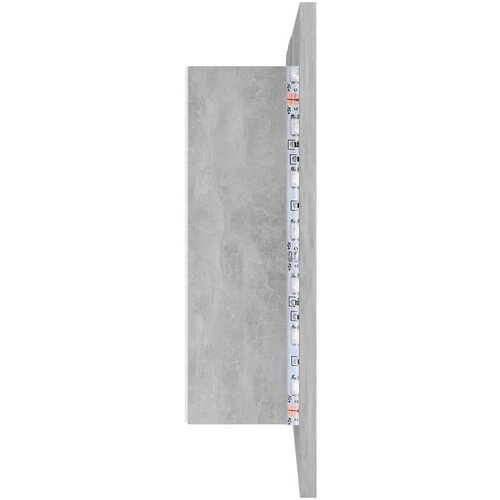 VidaXL LED kupaonski ormarić s ogledalom siva boja betona 80x12x45 cm Slike