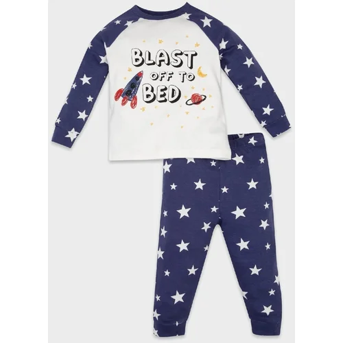 Defacto Baby Boy Star Patterned Long Sleeve Cotton Pajama Set