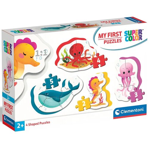 Clementoni MyFirst Puzzle: 4 u 1 podvodne životinje Supercolor beba puzzle - Cene