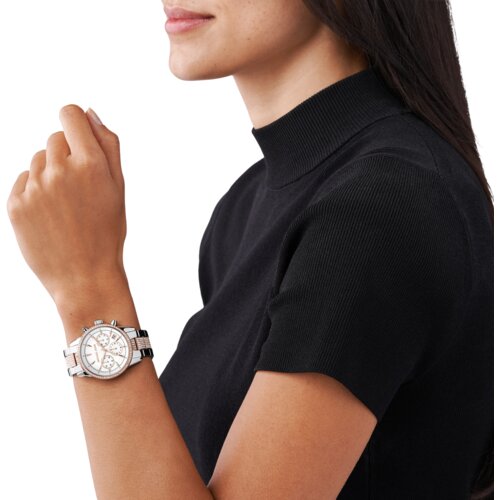 Michael Kors Analogni sat 'MK6651' rozo zlatna / srebro Cijene