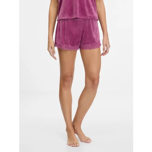 Orsay Pink women's suede pajama shorts - Women's