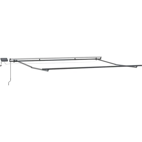  Skrovita tenda S LED lampica Bijelo 400 &amp;times;300 cm tkanina Slike