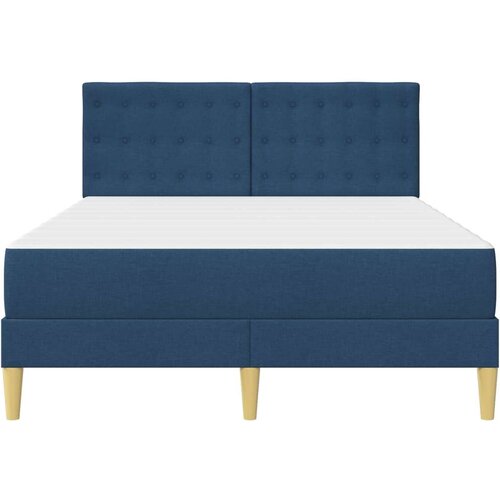  Okvir kreveta s madracem Plava 140 x 190 cm tkanina - Plava 140 x 190 cm Slike