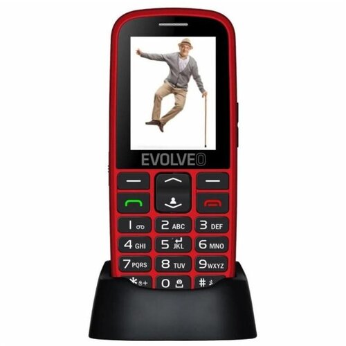 Evolveo mobilni telefon easyphone EP-550 senior, rdeč Slike